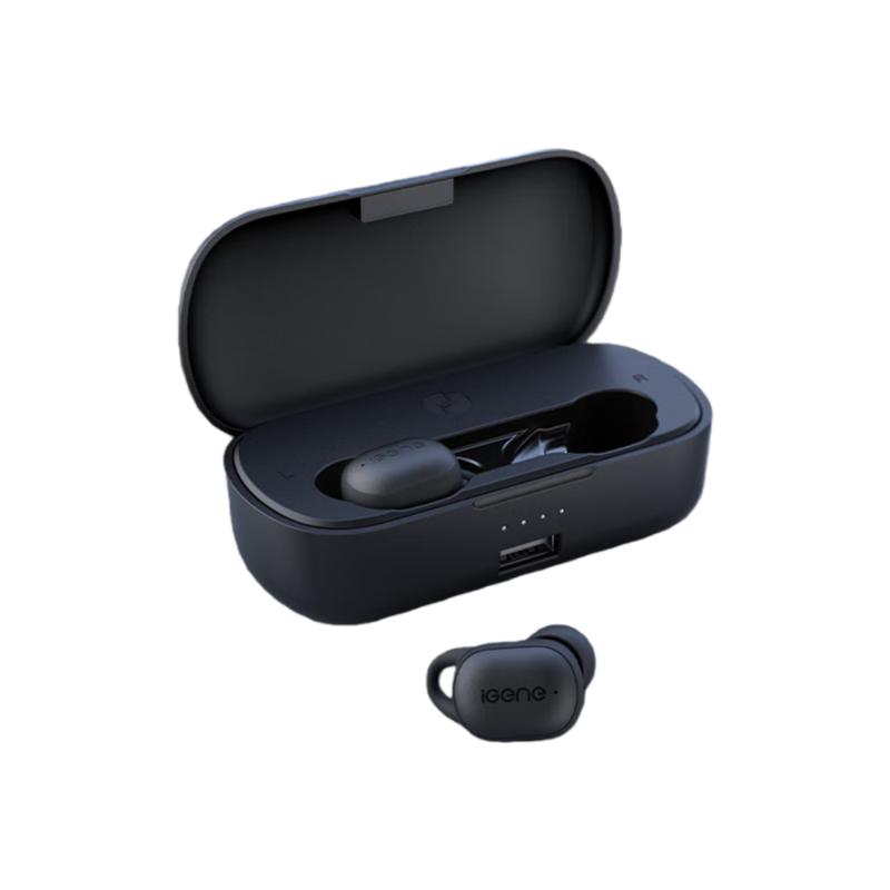 

iGene 6.0 Bluetooth Earphones, In-Ear Wireless, Noise-Cancelling Headphones, Large Battery Capacity, Black чорний