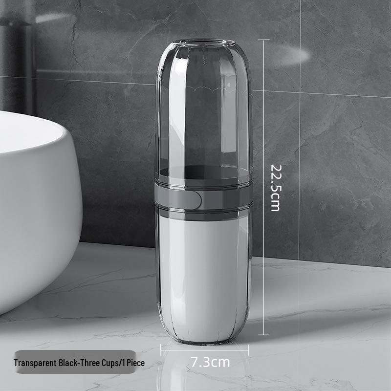 Travel Wash Cup: Portable Toothbrush and Toothpaste Storage Set for Dorms and Business Trips.