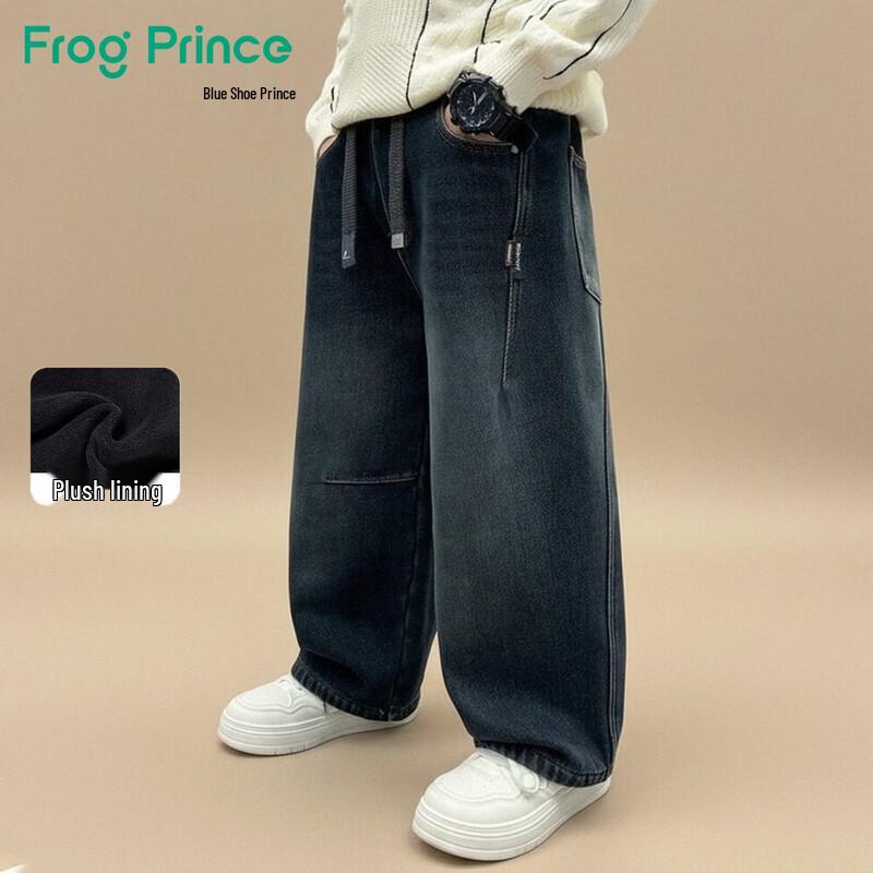 

Frog Prince Boys Fleece-Lined Winter Denim Jeans 130