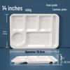 LIJIA FITMENT White Melamine Divided Canteen Plate