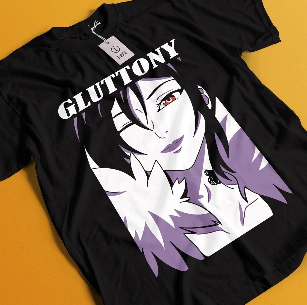 

Seven Deadly Sins Shirt Gluttony T-Shirt Escanor Tshirt Elizabeth Diane Meliodas XL