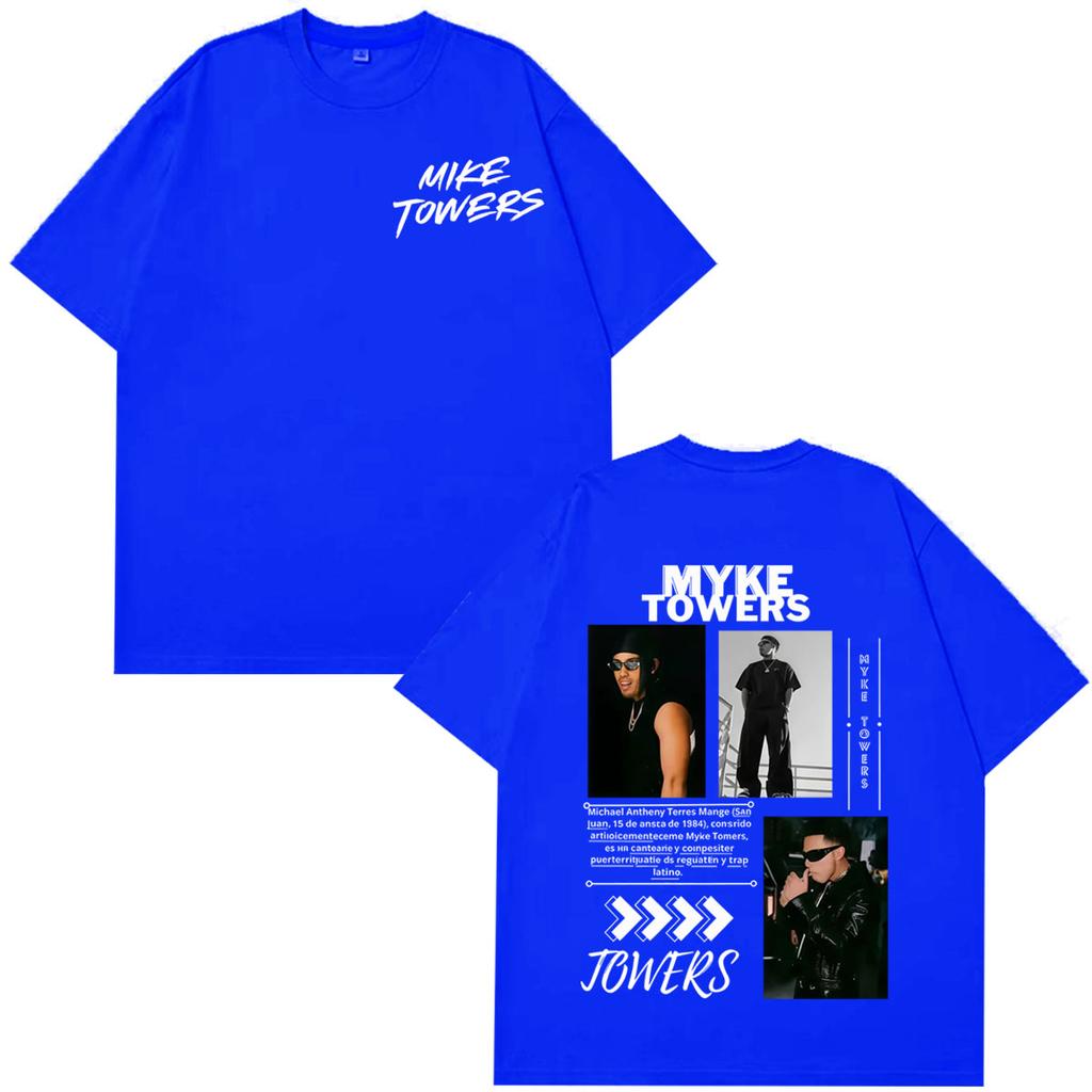 Myke Towers Young Kingz 2026 Album Tour Cover Tshirt Unisex Unisex Fashion Hip Hop T Shirts Shortsleeved Casual Cotton T Shirts