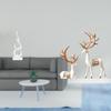 Abstract Resin Flame Reindeer Statue Modern Fire Figurine Collectable Craft Sculpture Ornament for