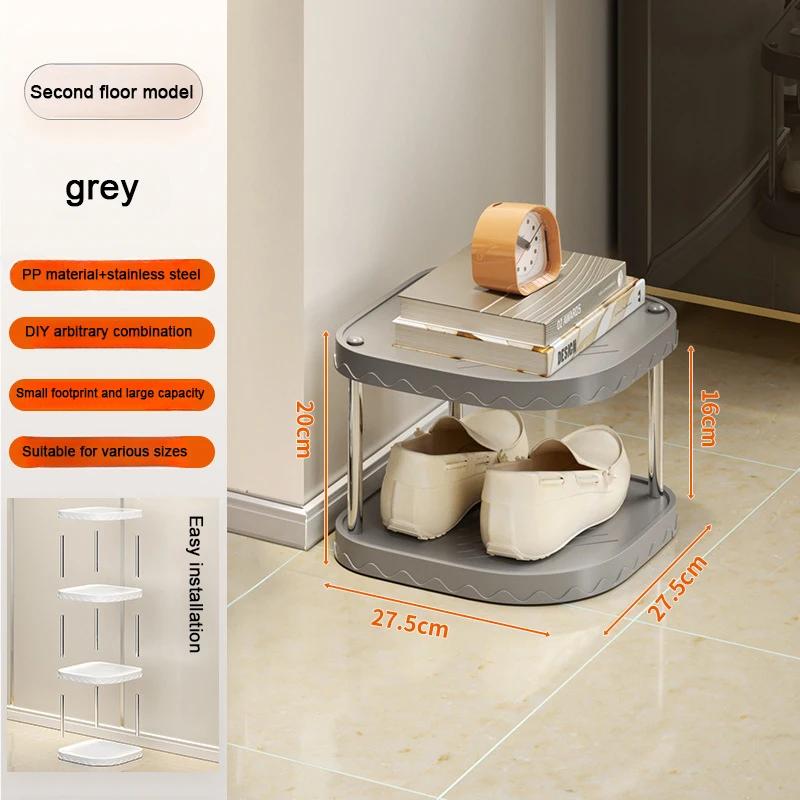 Shoe Rack White Multilaye Metal Shoe Rack Organizer Organizer Closet Entryway Load-Bearing Space Saving Fashion Narrow Shoe Rack 5225₽