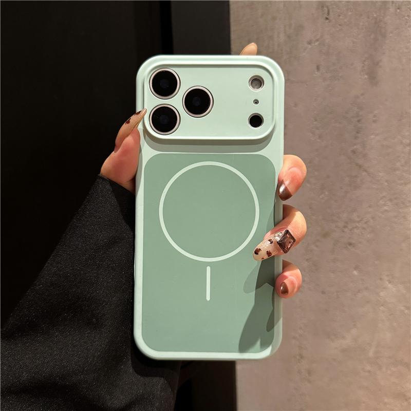 Liquid Silicone Magnetic For  Phone Case For For Iphone 17 Pro Max Wireless Charge Cover For For Iphone 15 16 Pro Max Accessories