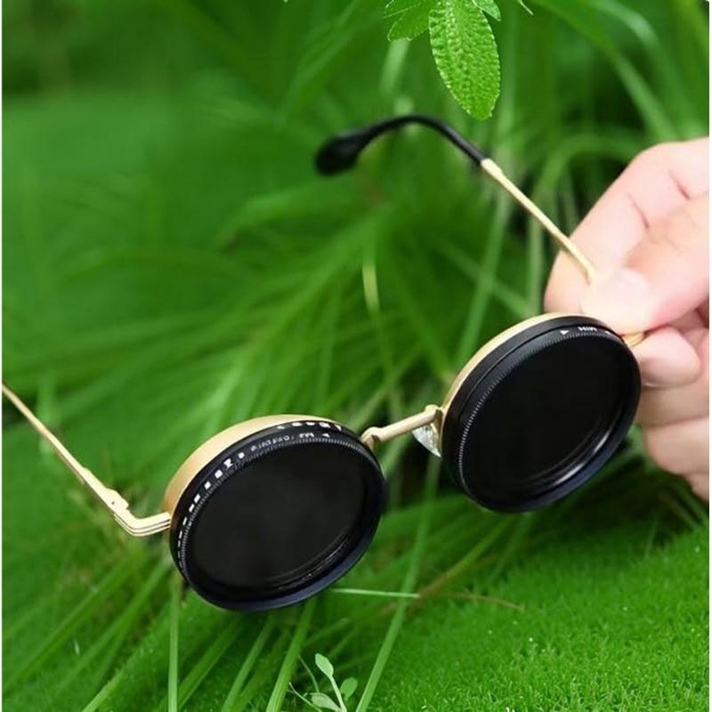 9 Level Adjustable Filter Sunglasses Light Guard Polarized Glasses Strong PC Metal Frame with Case