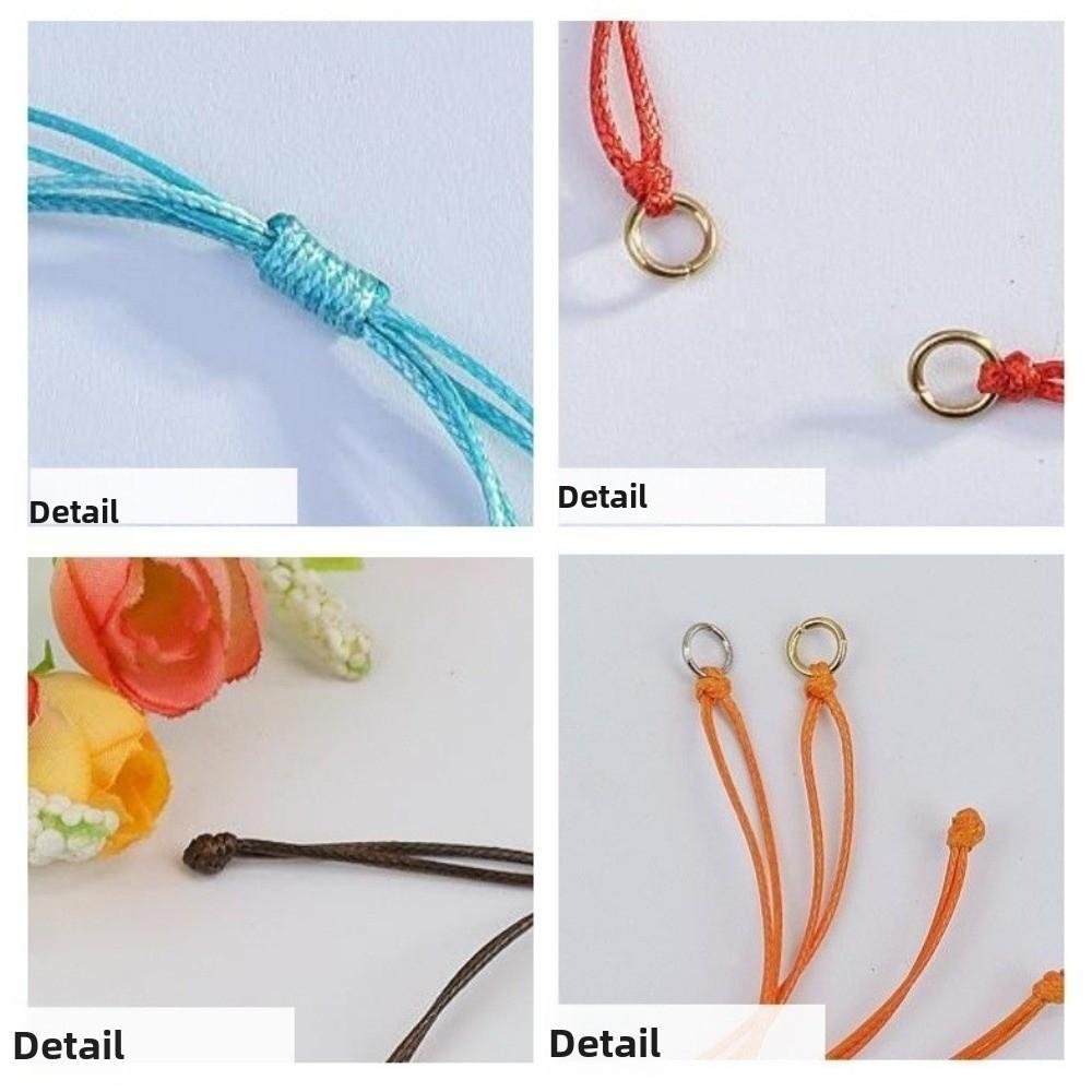 10Pcs with Ring Braided Bracelets Accessories Multi-color Waxed Bracelet Jewelry Making