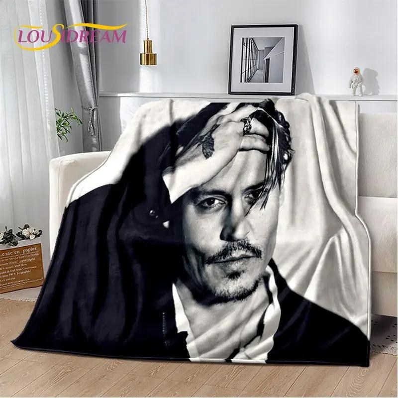 3D Printing Johnny Depp Series Soft Plush Blanket,Flannel Blanket Throw Blanket for Living Room Bedroom Bed Sofa Picnic Cover