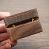 Multifunctional Small Jewelry Box Square Shape Organizer Mini Wooden Ring Box Soft Interior Holder for Proposal Wedding