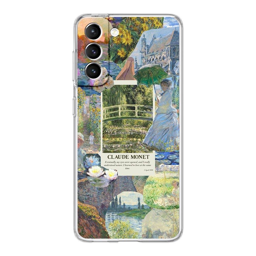 Claude Monet Art Phone Case For Samsung Galaxy S24 S23 S22 S20 Ultra S21 FE 5G S10 S9 Plus S10E S8 Soft Silicone Clear Cover