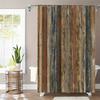 1pc Modern Rustic Wood Grain Shower Curtain - Brown Red Blue Beige Bathroom Window Curtain with, High Quality Polyester Fabric
