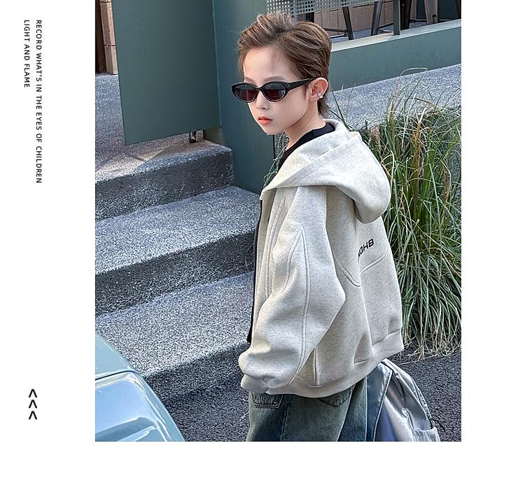 2025 Frühling & Herbst Jungen Kapuzenjacke - Lässiger Cardigan Pullover für Kinder