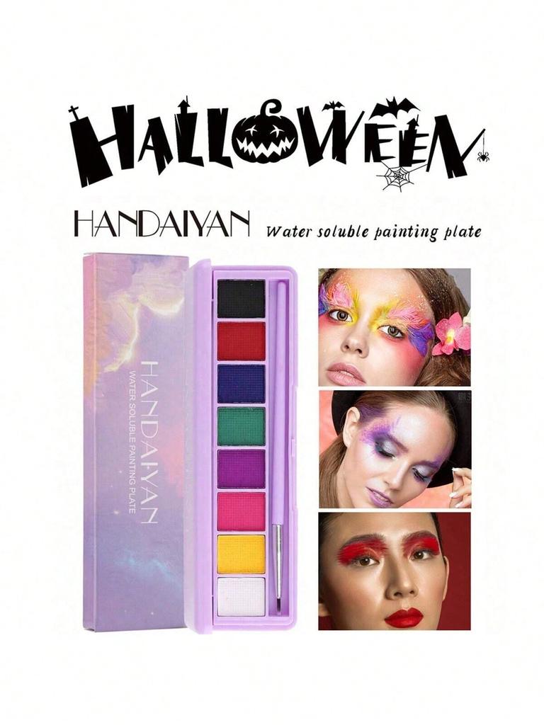 1pc Halloween Water-Soluble Body Painting Cream Ins Cosmetics UV Fluorescent Eight Color Eye Shadow