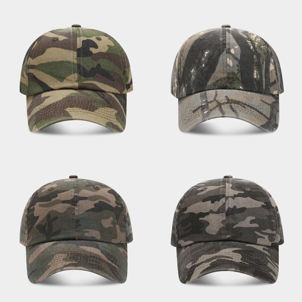 Vintage Camouflage Baseball Cap With Sun Protection For Outdoor Activities