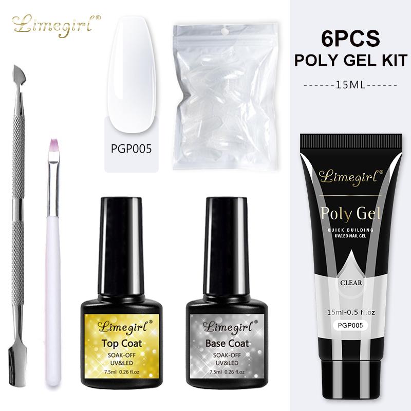 

Набор гелей для ногтей, 6 Вт, светодиодная лампа для маникюрного набора, набор для быстрого наращивания ногтей, гель-акриловые строительные полигели, набор инструментов для дизайна ногтей, набор инструментов