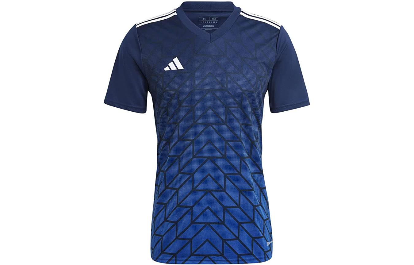Adidas T Shirts Men s Blue V Neck Moderate Straight Fit HR2631 XXL