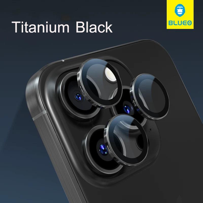 Blueo Sapphire Material For iPhone 16 Pro Max Camera Lens Protector, Metal Anti Scratch Cover for iPhone 16 Pro Lens Protector iphone 16 pro чёрный