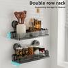 Bathroom Storage Shelf with Suction Cup Strong Load-bearing Hook Design Easy To Install Storage Rack Shower Caddy