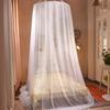 Mosquito Net Canopy Bed, Round Insect Repellent Tent, Mosquito Netting Sleeping Curtain, Princess-like Feel, Stylish Hanging Decor (White)