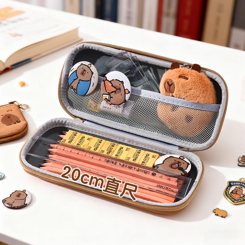 EVA 3D Capybara Pencil Case - Large Capacity Cartoon Pencil Box for Kids