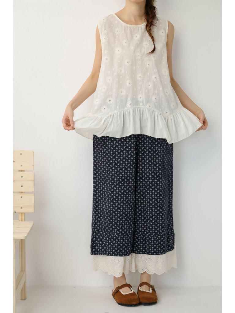 Spring/Summer Japanese Sweet Loose Lace Vest - Age-Reducing, Irregular Embroidery, Casual & Versatile Women's Top