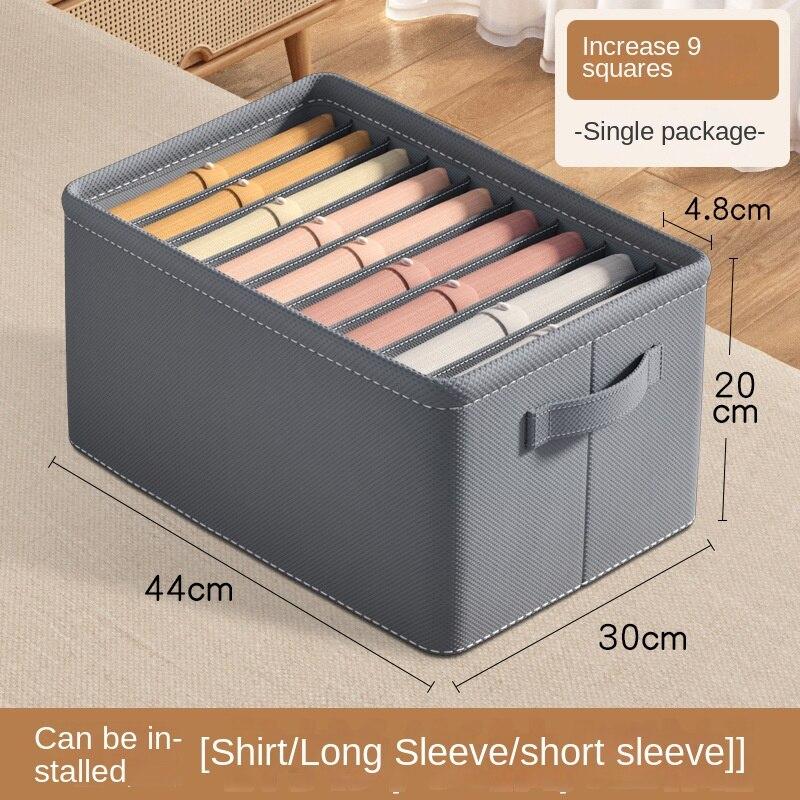 PP Board Pants Storage Artifact Dormitory Foldable Sweater Jeans Sorting Box Wardrobe Layered Clothes Storage Box