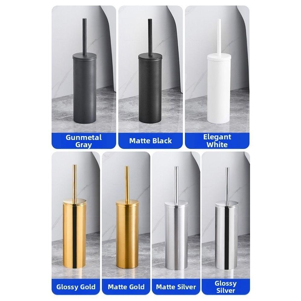 Stainless Steel Toilet Cleaning Brush No Drill Bathroom Cleaning Tool Toilet Brush Set  Restroom