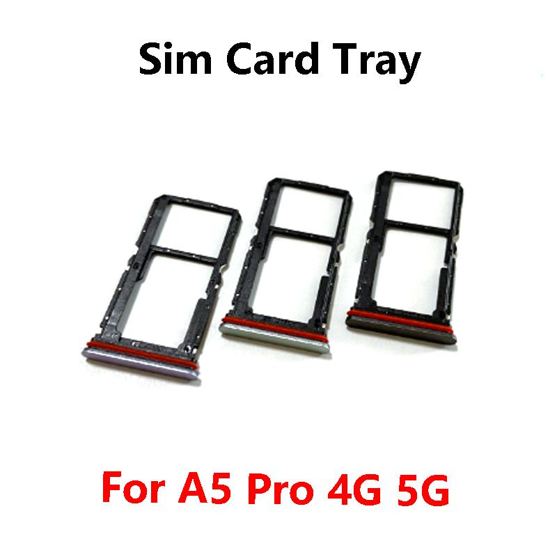 For Oppo A5 Pro 4G 5G Sim Card Slot Tray Holder Sim Card Reader Socket Replacement Parts A5 Pro brown