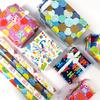 Cartoon Birthday Gift Wrap - Extra Large Sheet with Balloons & Children's Pattern