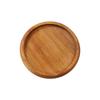 Round Solid Wood Grooved Coaster Set with Wrought Iron Rack - Non-Slip, Heat-Resistant Coasters for Home