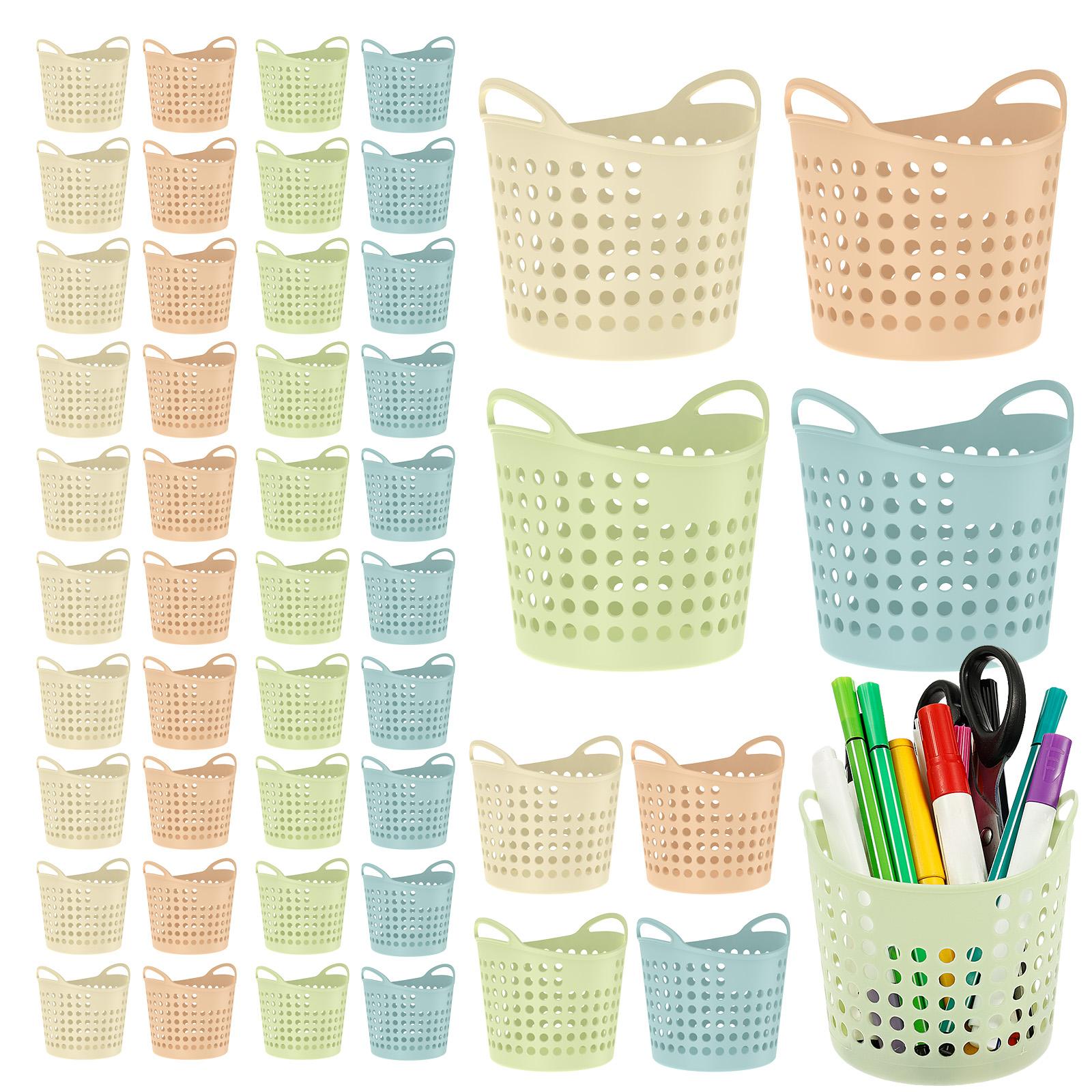 

48 Pcs Storage Basket Large Capacity Desktop Pencil Basket PP Desktop Pencil Holder Makeup Brush Organizer Box for School Office