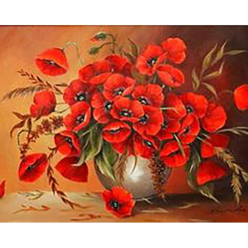 5d diamantová malba květinový křížový steh vyšívání DIY mozaikové vyšívání plné kulaté vrtání drahokamy dekorace Home Wall Art