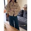 Korean Chic Plus Size Lapel Cardigan: Autumn/Winter Warm Loose Double-Sided Long Plush Coat for Women