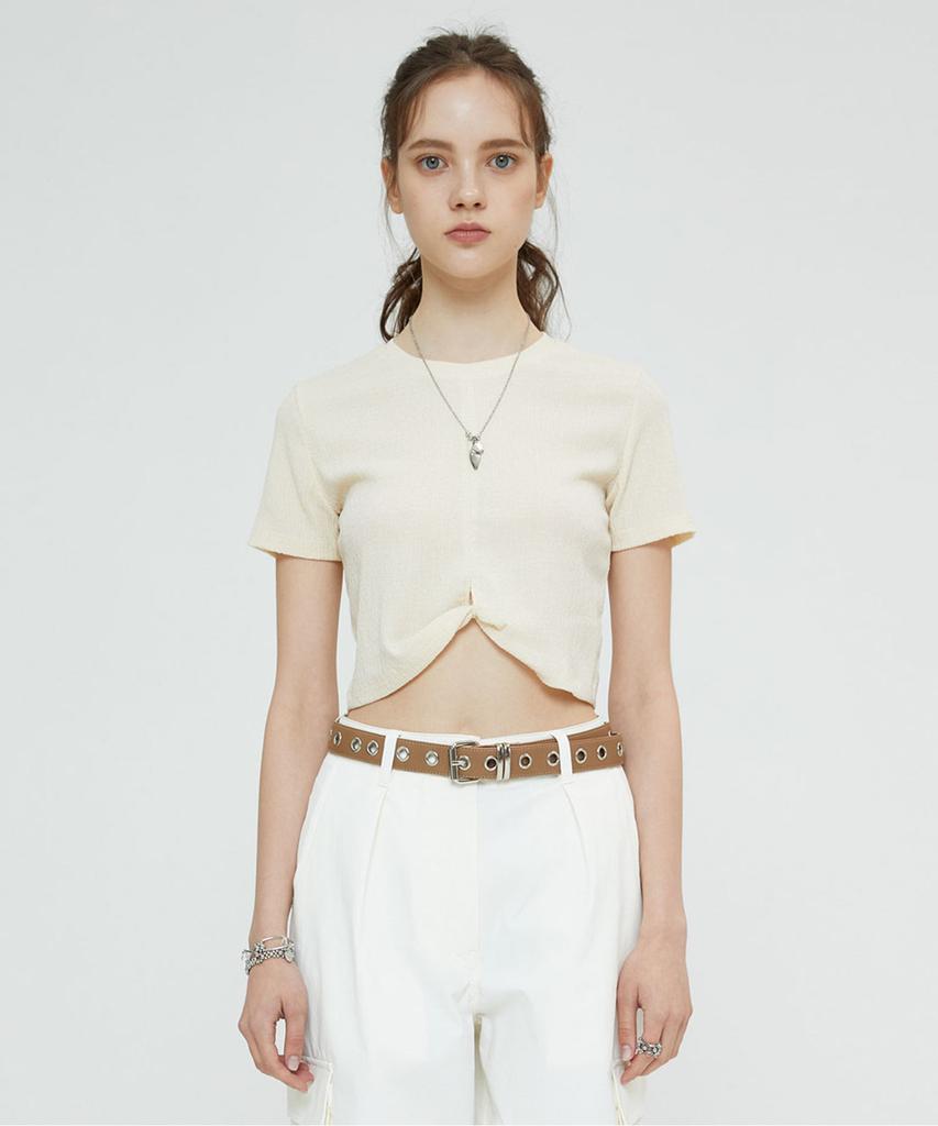 SPERONE WOMEN Twist Crop Top (Cream)