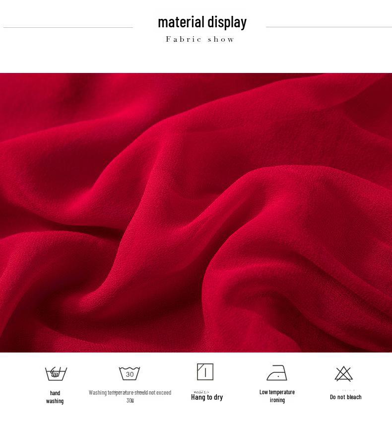 Lace-Up Waist Red Mulberry Silk Fairy Dress