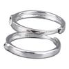 1 Paar 925 Sterlingsilber Ring Verlobung Hochzeit Ehe Partnerringe Valentinstag Geschenk Verstellbar Offener Typ