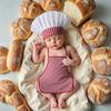 Baby Photography Props Chefs Apron and Hat for Boy Girl Outfit Photo Shoot Clothes Baby Photography Costume Clothing