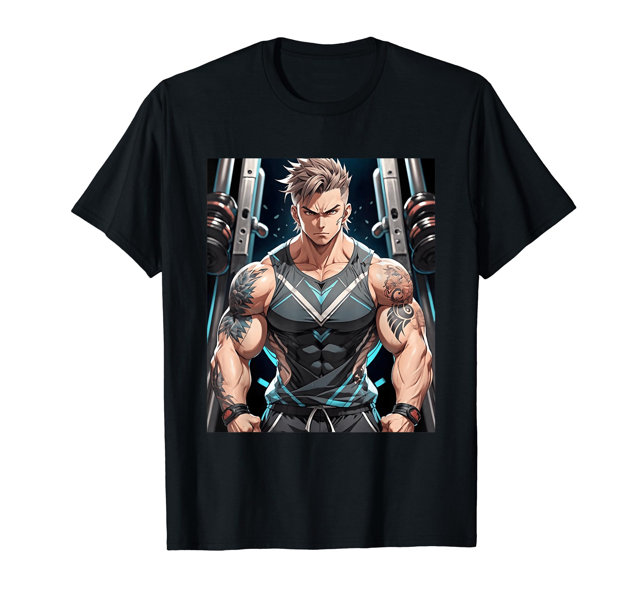 

Motivation Print Anime, Gym, Workout, Manga, Japanese, T-Shirt чорний