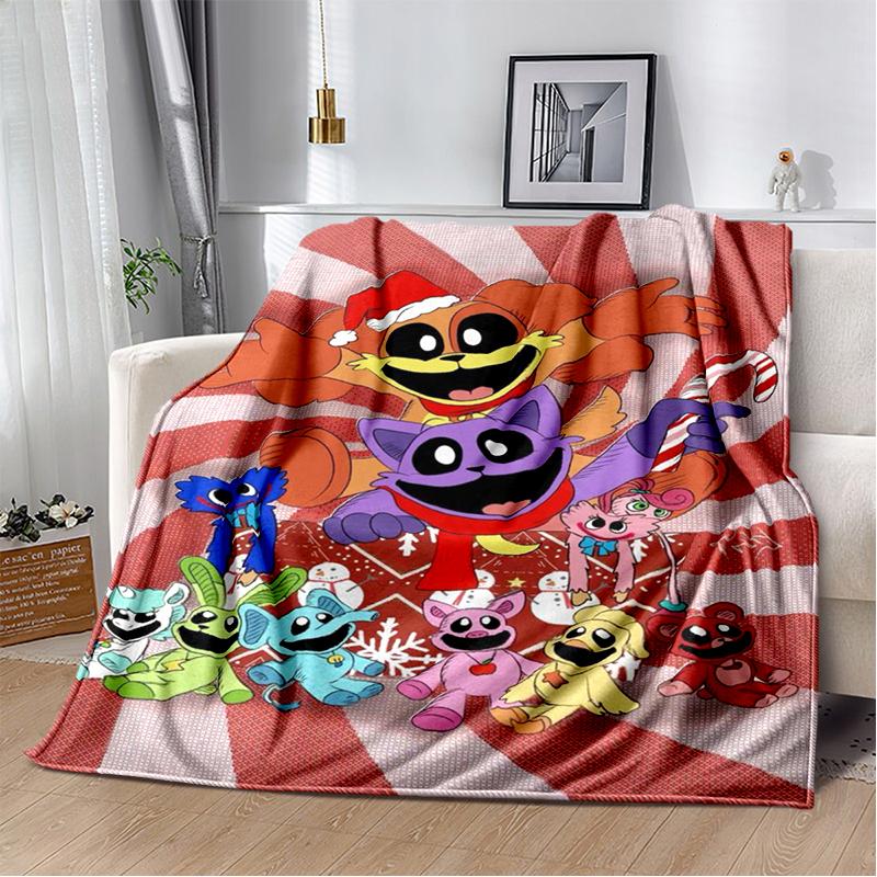 Cartoon S-Smiling C-Critters Catnap Craftycorn Soft Plush Blanket,Flannel Throw Blanket for Living Room Bedroom Bed Sofa Cover