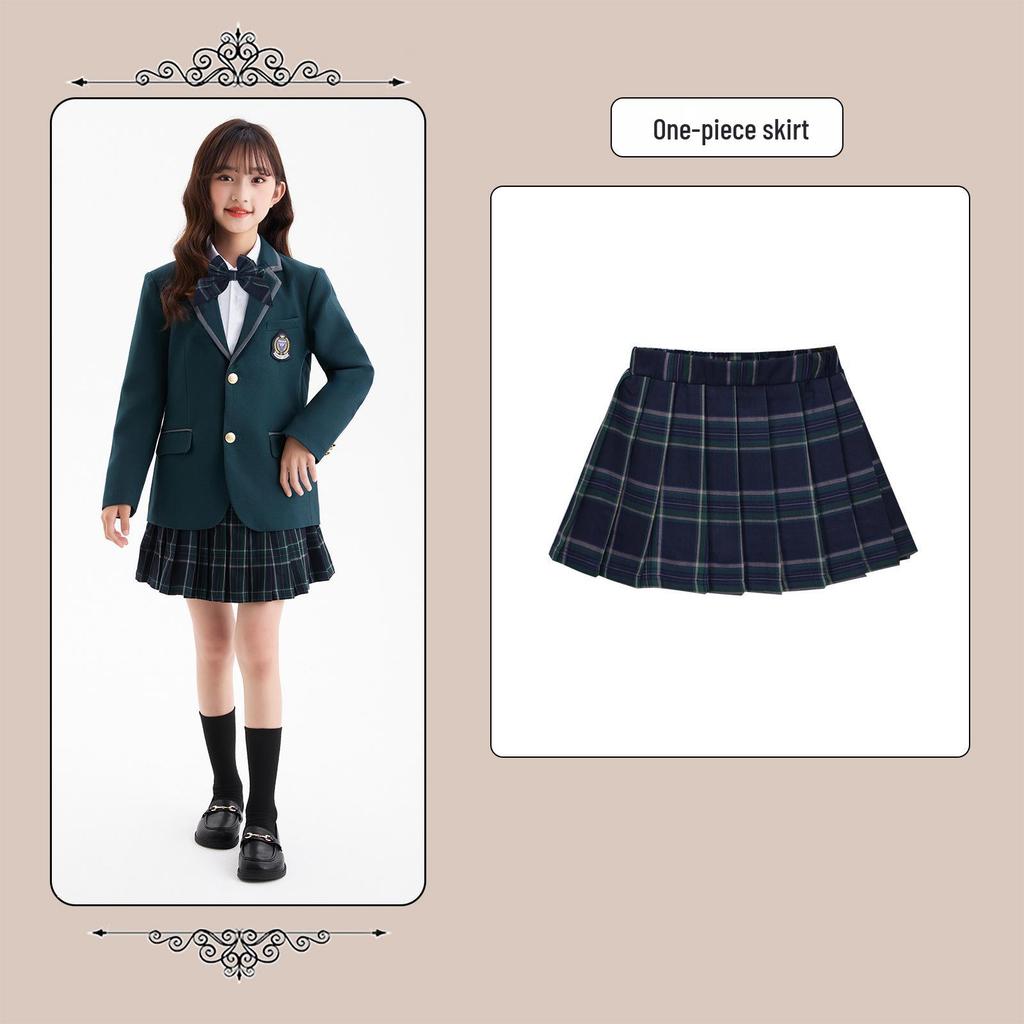 British Style Spring/Autumn Three-Piece Kindergarten & Primary School Uniform Set