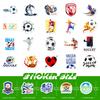 50 Graffiti Football Stickers World Cup Football Stars Waterproof Stickers Temu Stickers