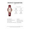 POEDAGAR Luxury Quartz Watch Elegant Fashion Red Dial Waterproof Ladies Leather Watches Women High Quality
