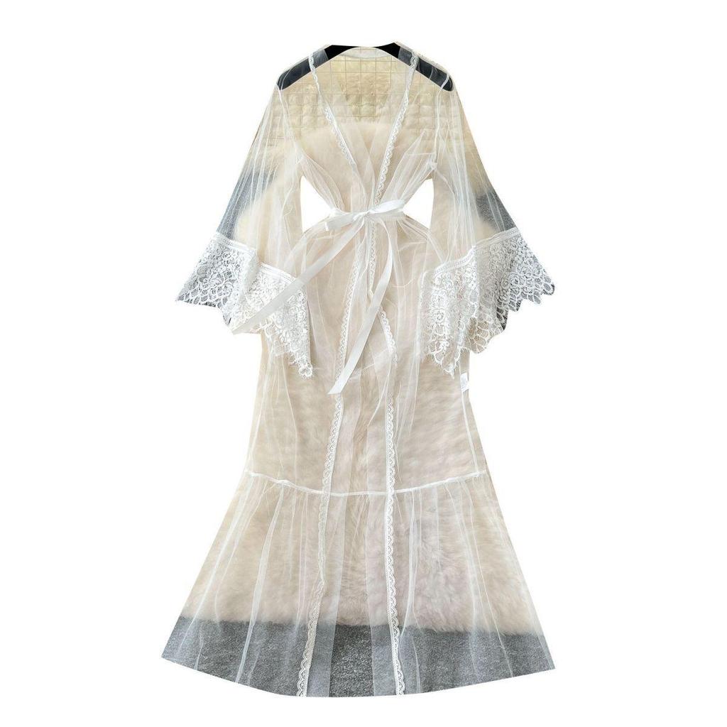 Sexy See-through Mesh Long Nightgown