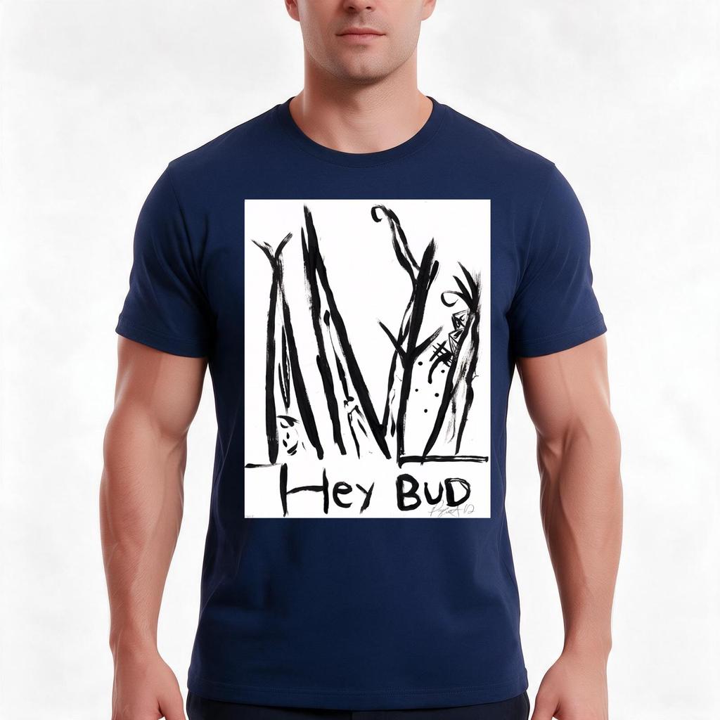 Hey Bud Tshirt Summer Casual Cotton Tee Oversized Streetwear Tops Vintage Graphic Print Loose Fit Short Sleeve 100 Cotton