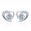 925 Sterling Silver Romantic Heart-Shaped Earrings With AAA Zirconia