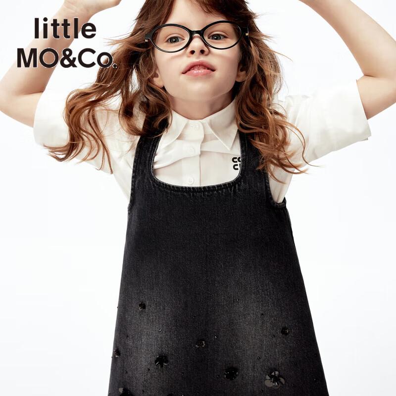 Little MO&Co. Girls' Sleeveless Denim Jumper Dress
