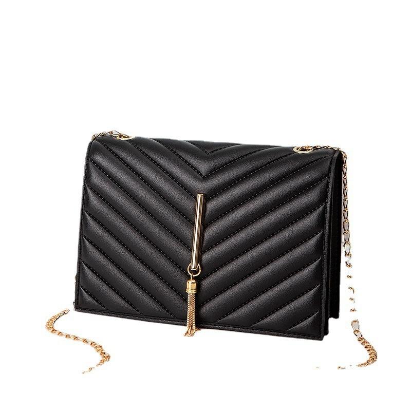 Tassel small square bag women's bag small bag women's embroidery chain bag diamond messenger bag