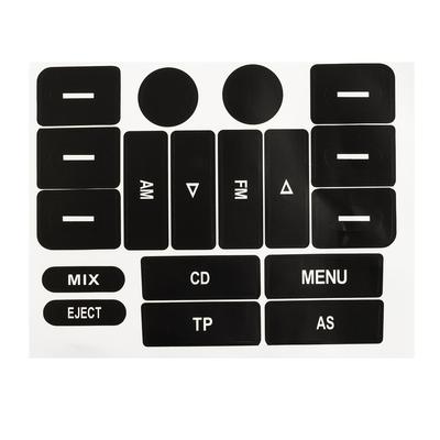 Autocollant de réparation de bouton de voiture Autocollant de réparation de bouton d'autoradio Autocollant de réparation de bouton Autocollant de réparation de bouton Radio avant noir mat pour Golf MK5