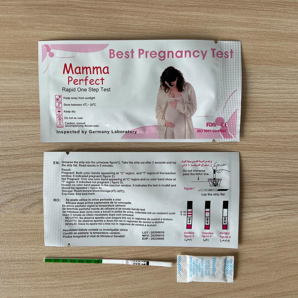 10pcs Early Pregnancy Test Strips HCG Urine Measuring Testing Kit For Women Household Rapid Over 99% Accuracy Test Sticks