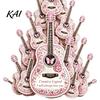 Music Lover Holiday Gifts Acrylic Guitar Christmas Ornament, Patchwork Jacket Butterfly Flat Hanging Pendant Durable Party Supplies with Gold